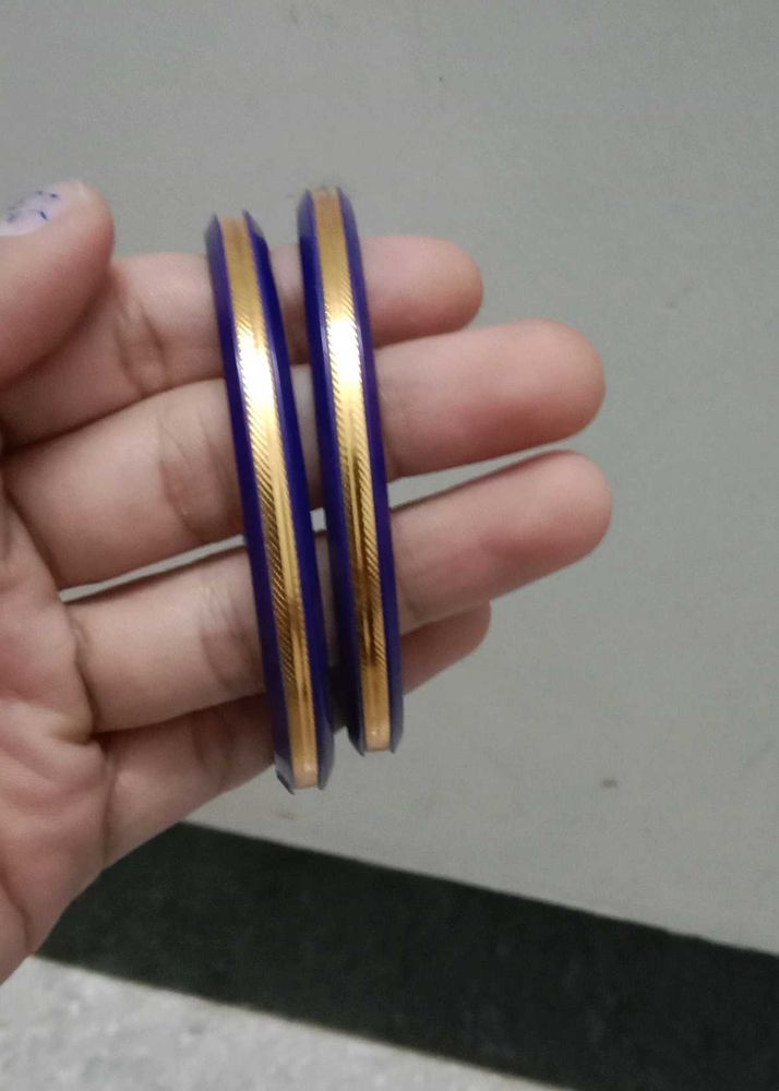 Blue &amp; Gold Bangle Set