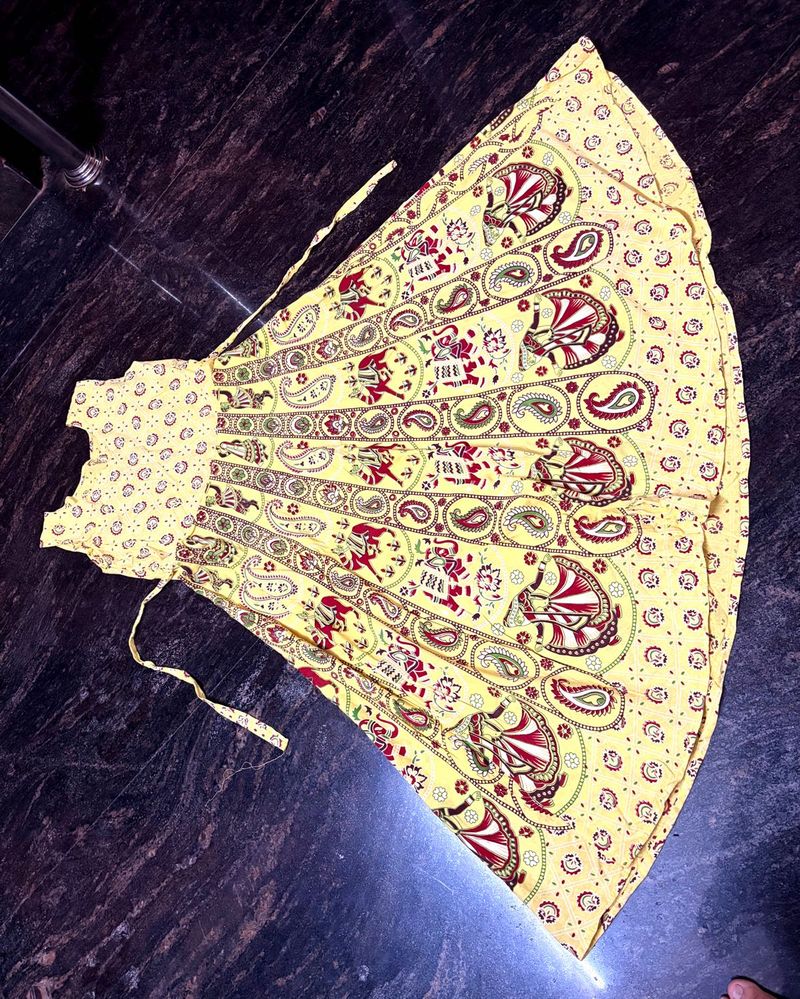 Yellow Elephant Print Maxi Dress