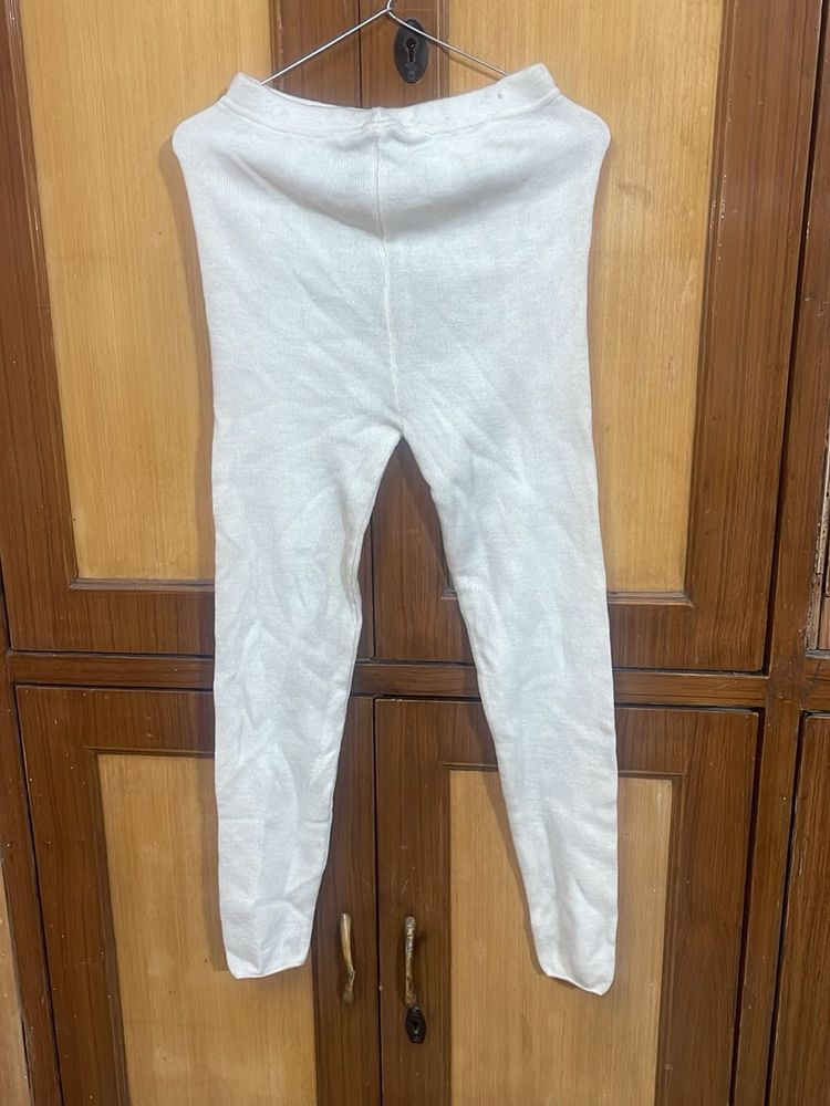 Comfortable White Ethnic Leggings