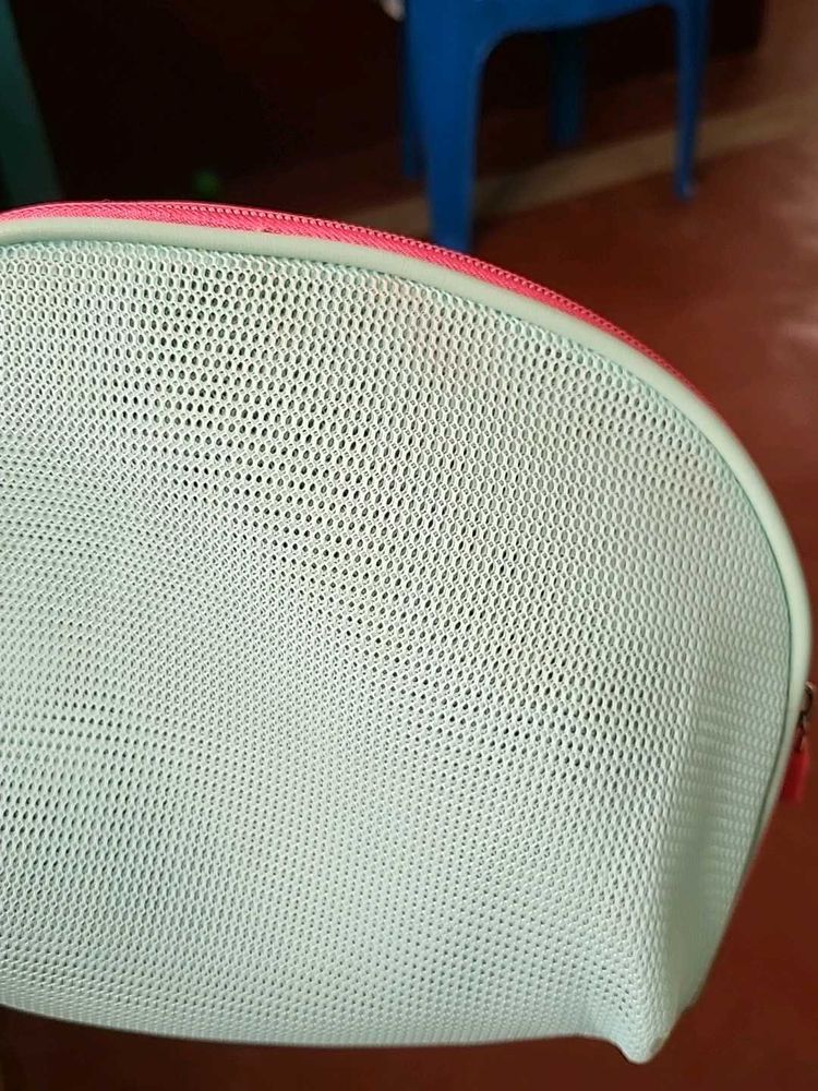Light Blue Mesh Pouch
