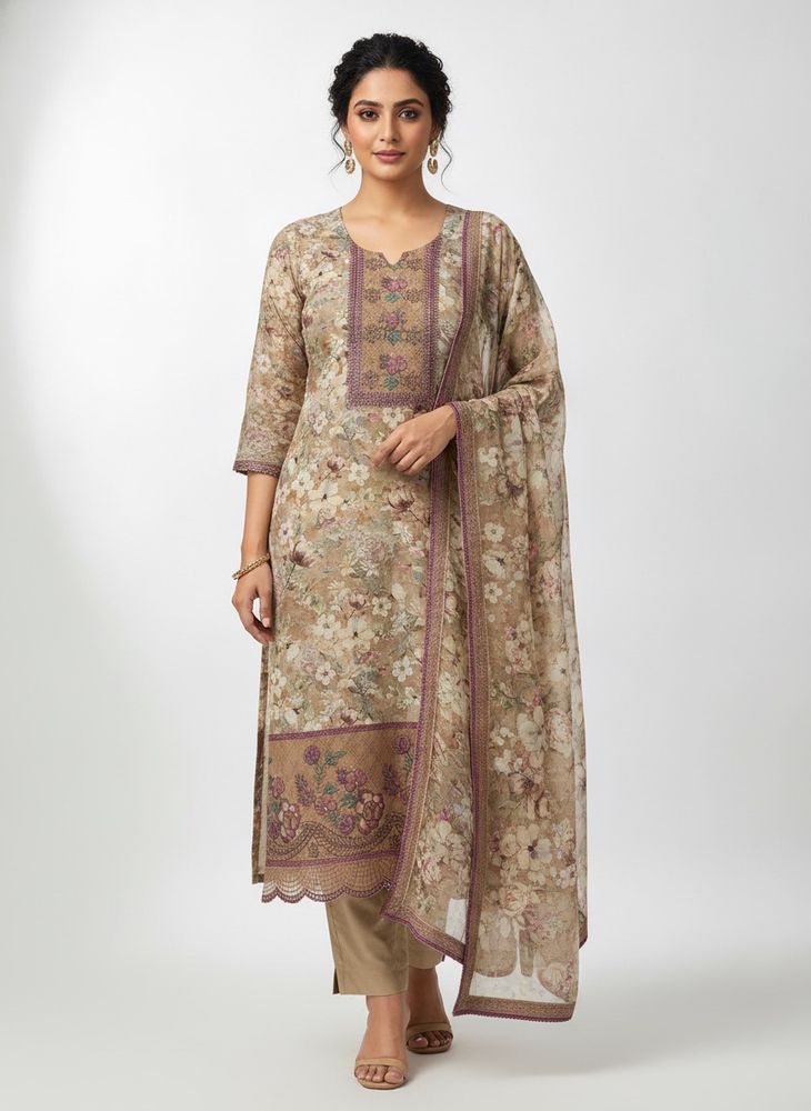 women pant suit with dupatta