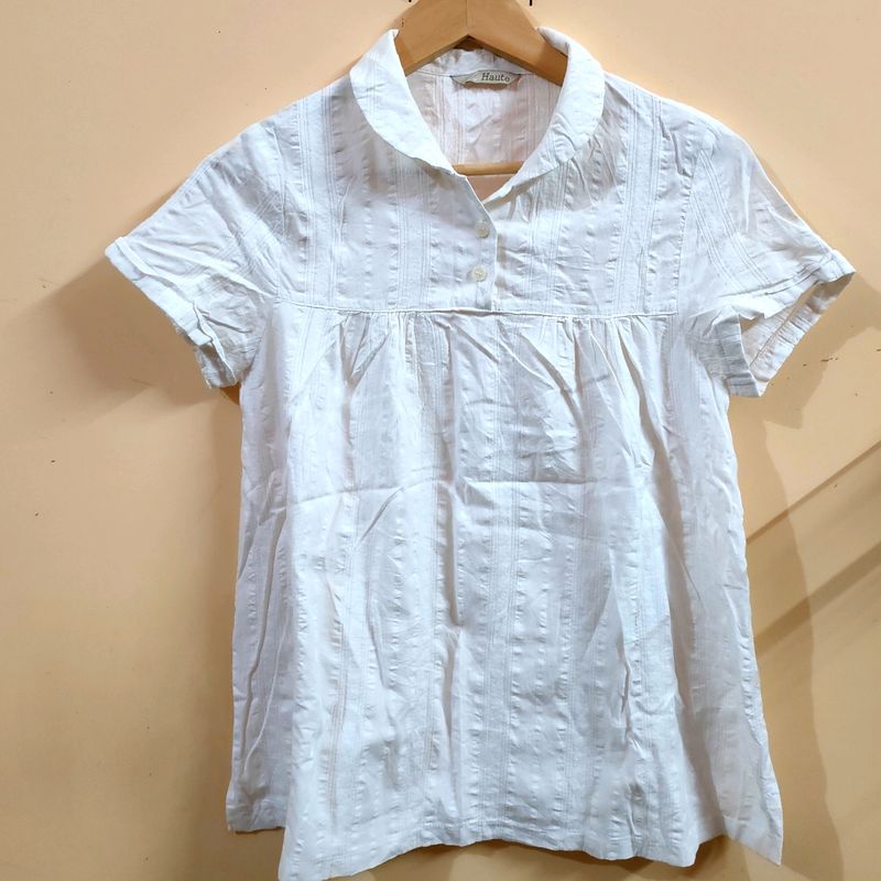 Brand: HAUTE Off White Formal Top