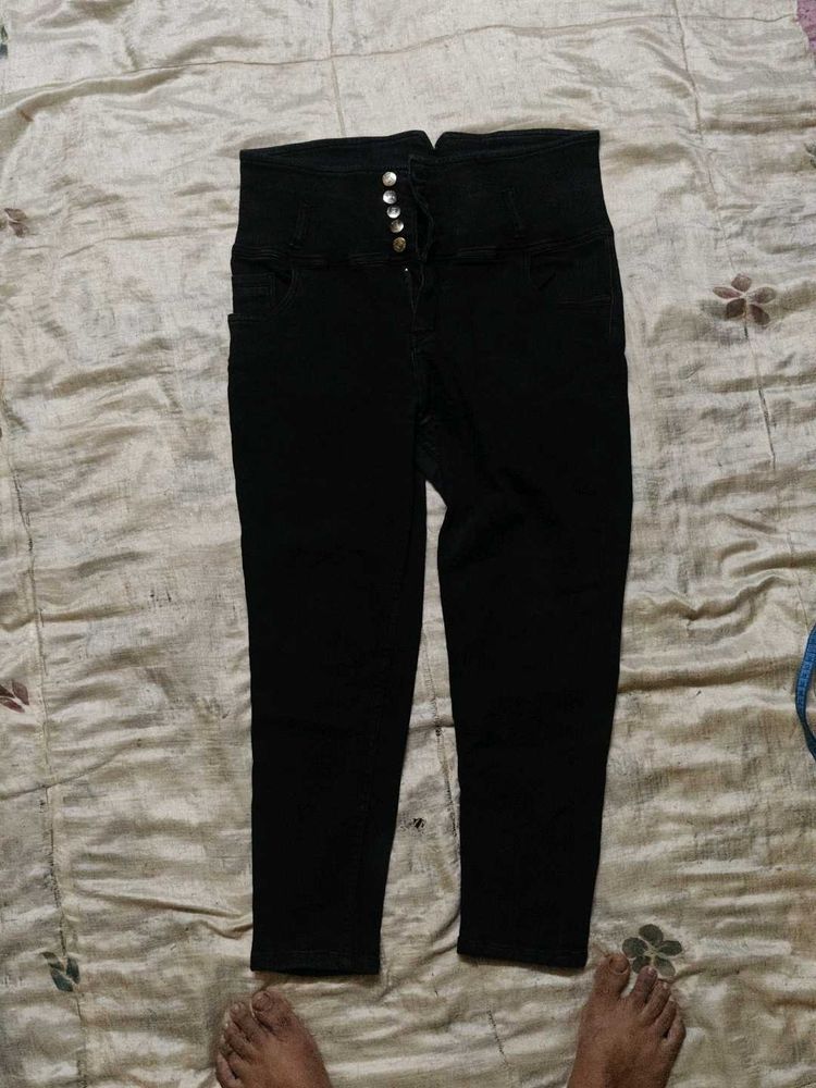 High Waisted Black Jeans