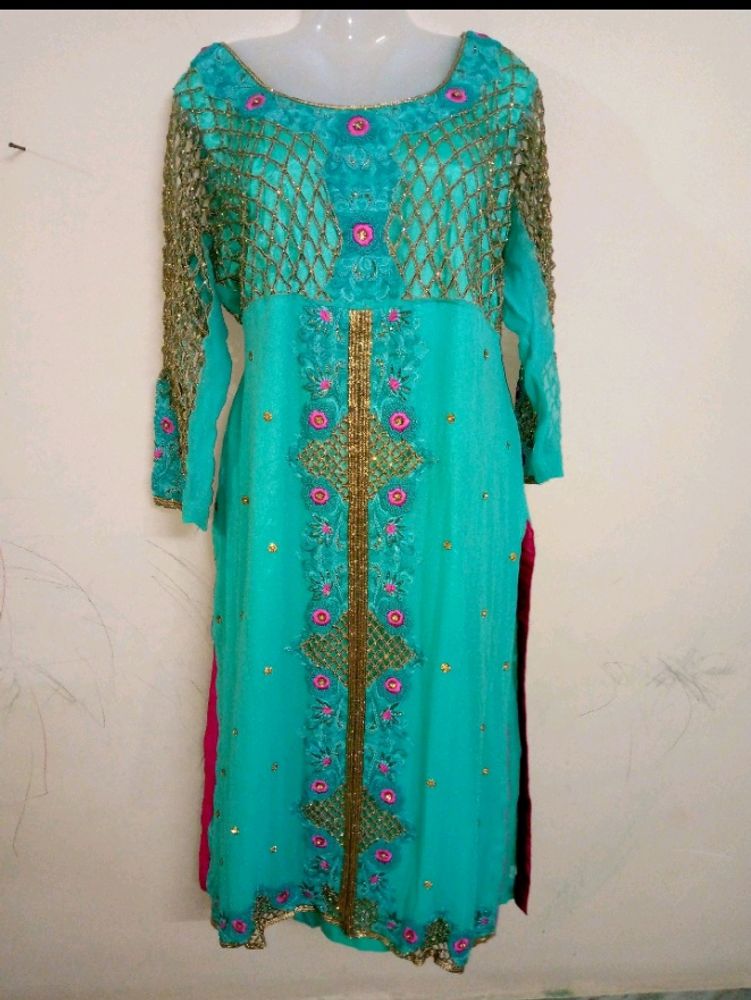 3Set Kurta Heavy Dupatta With Pant Type Plazo😍✅