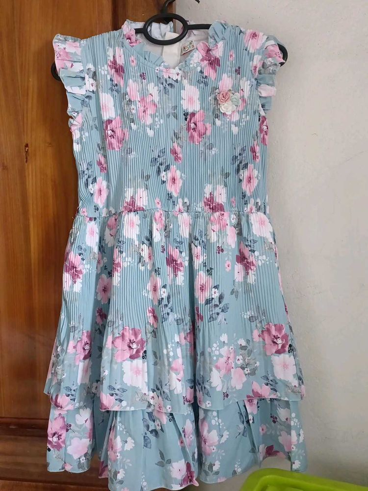 Beautiful Floral Print Tiered Dress