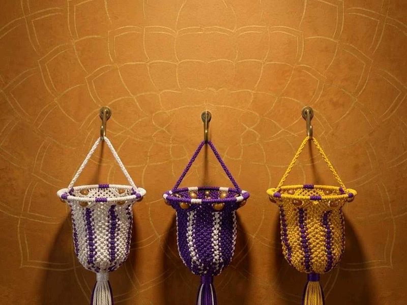 Handmade Macrame Hanging Baskets