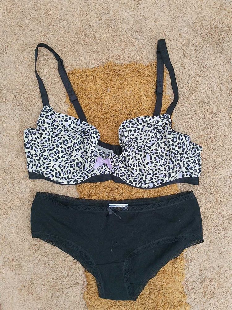 Leopard Print Bra .