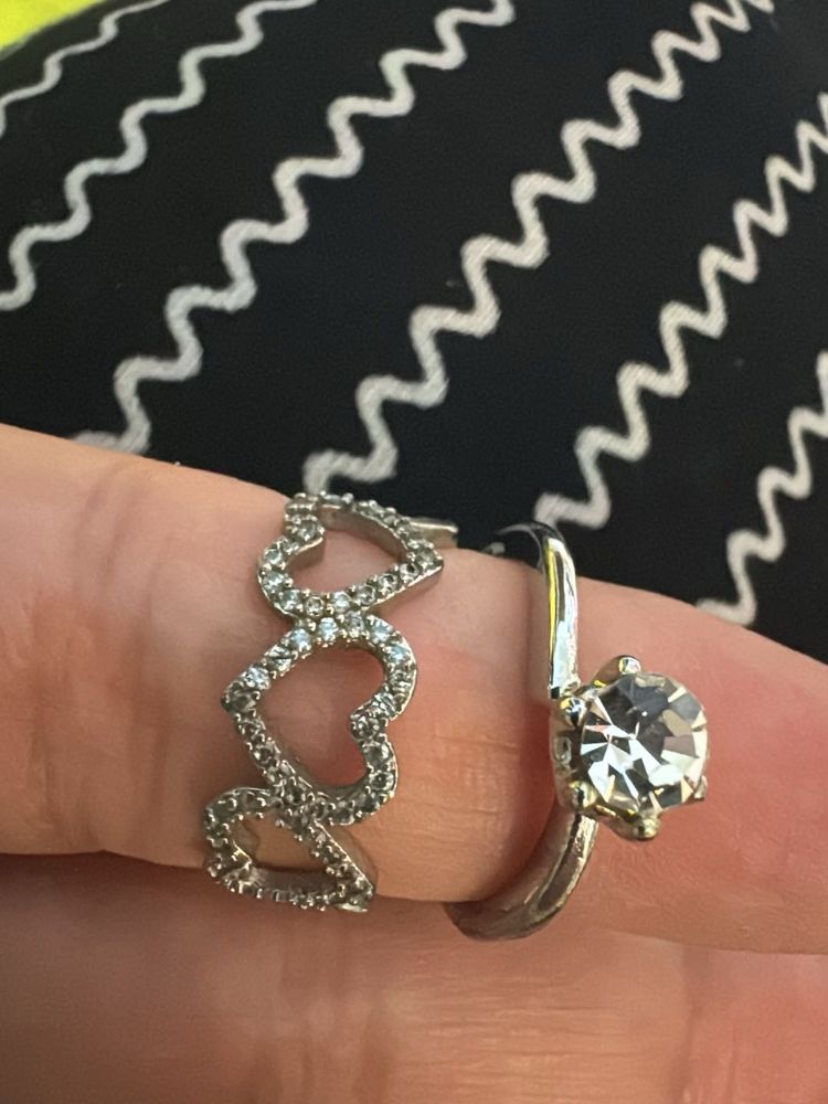 Set of 2 anti tarnish rings