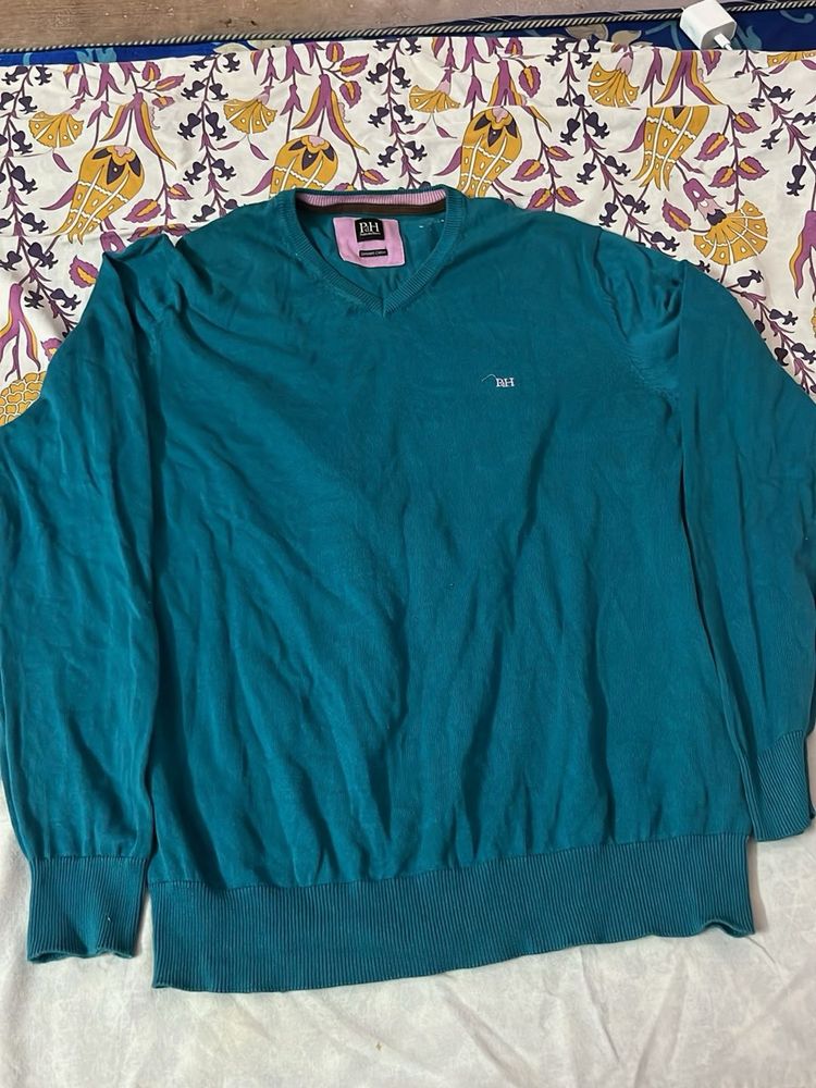 Teal V-Neck Sweater