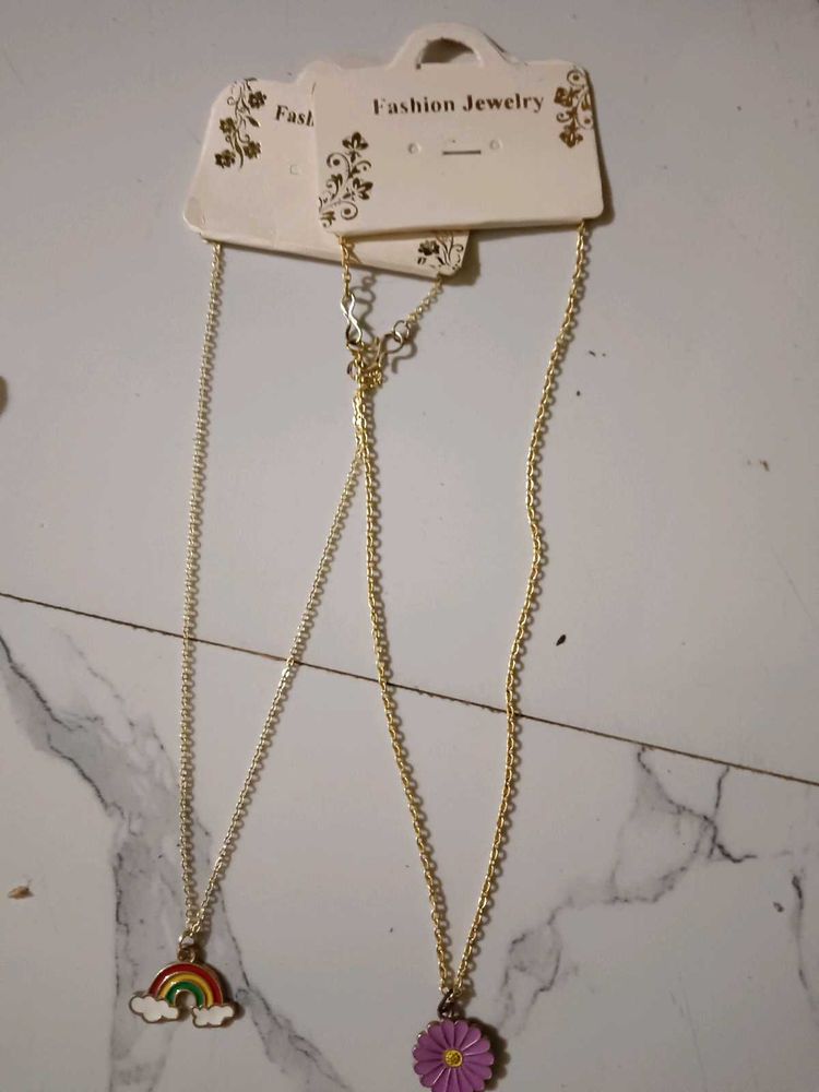 Cute Rainbow &amp; Flower Necklaces