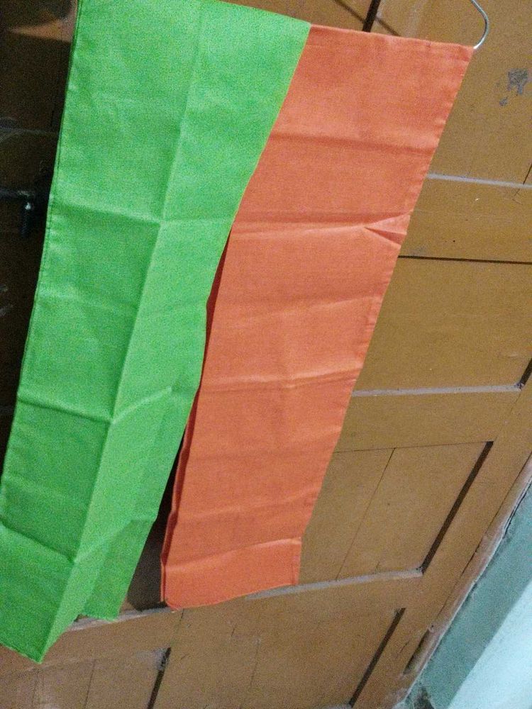 Vibrant Green &amp; Orange Dupatta Set of 2
