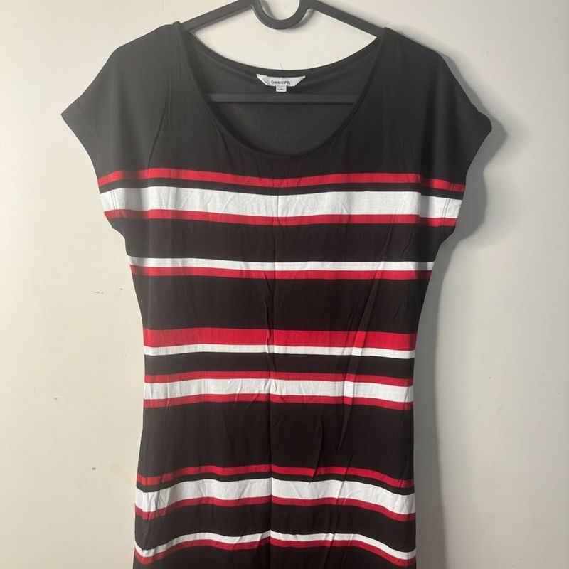 Striped Short Sleeve Dress