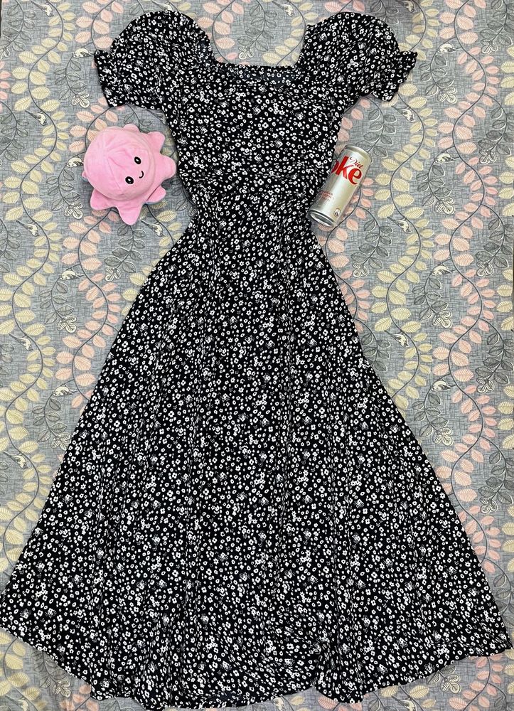 Chic Floral Print Midi Dress