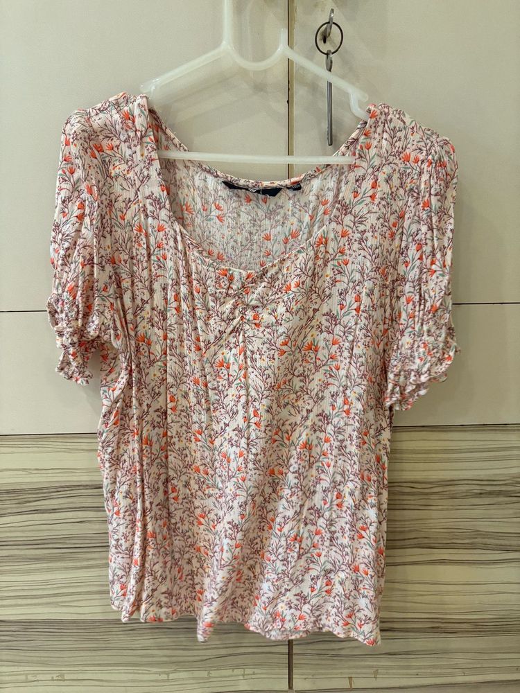 Floral Printed Top – Fig – Size 14