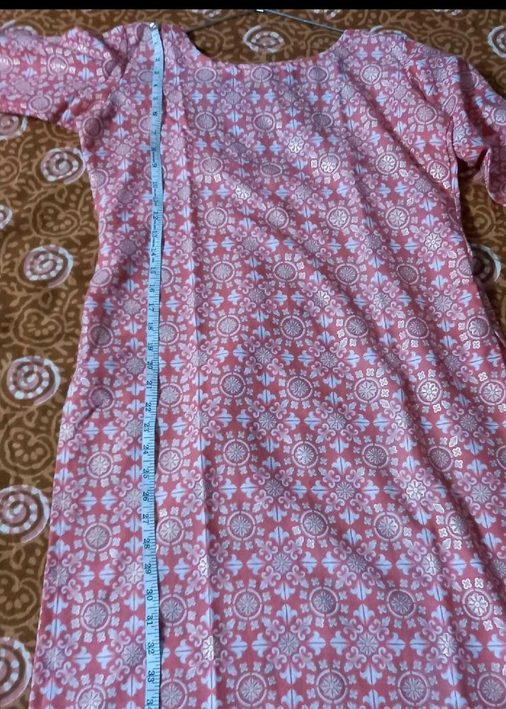 Pretty Pink Printed Kurta