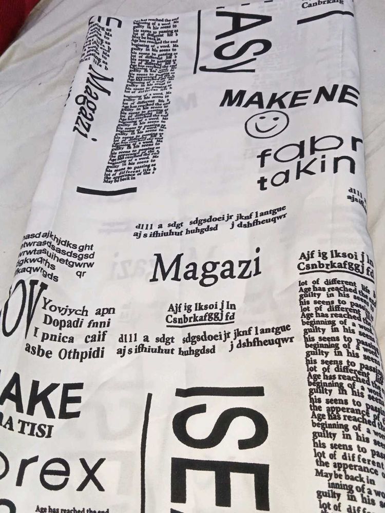 Newspaper Print Dress Fabric