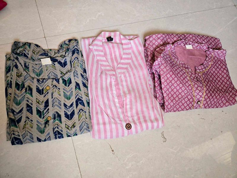 3 kurti combo😍😍with free gift