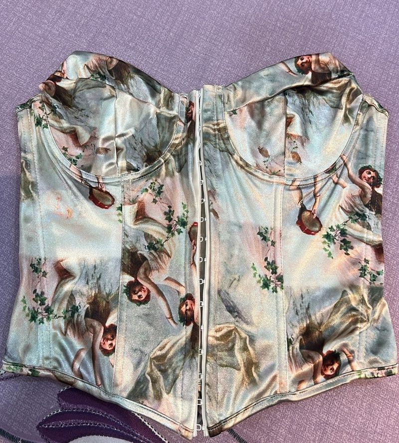 Imported Satin Silk Designer Corset Top