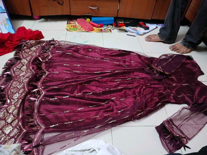 Hand stitched anarkali