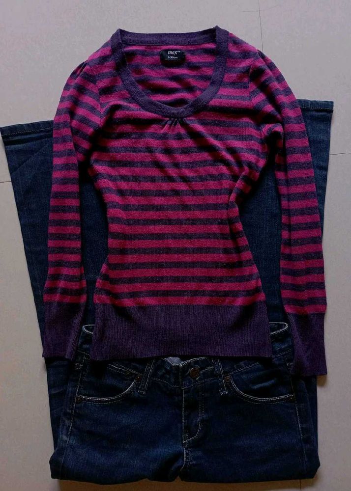 max y2k striped top