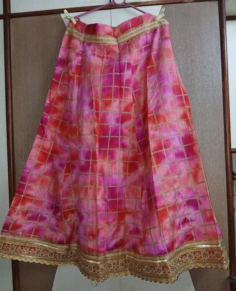 Vibrant Pink &amp; Red Tie-Dye Skirt😍😍