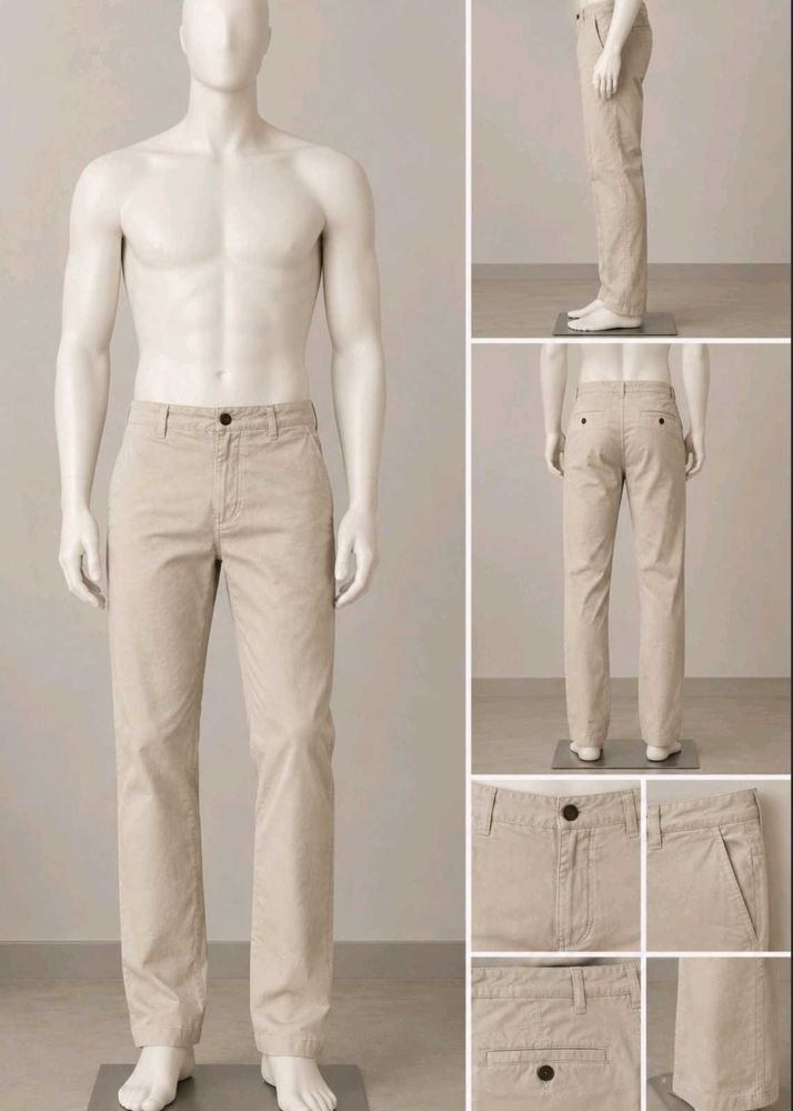 Premium Beige Gabardine Men’s Formal Trousers