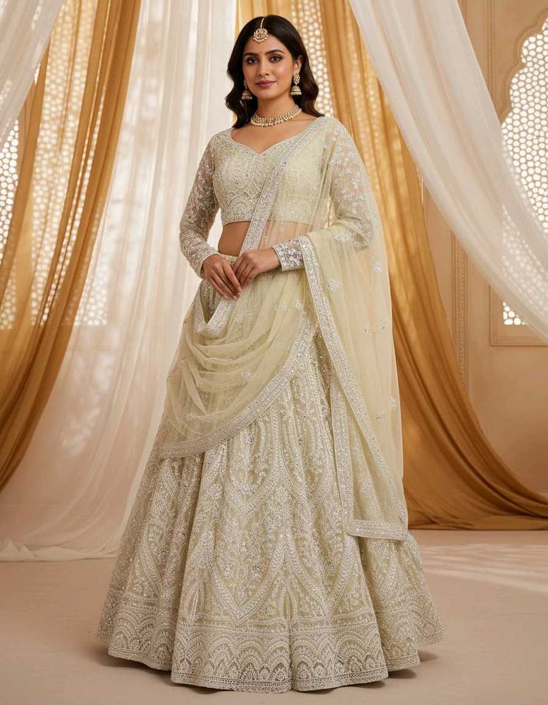 🆕️🆕️Stitched  Net Bridesmaids Lehenga