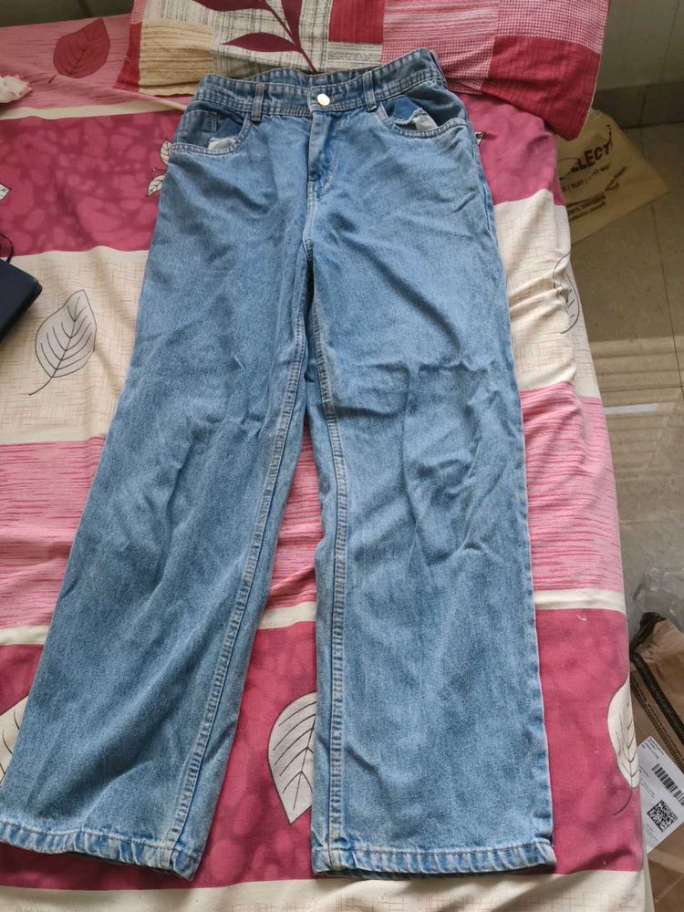 Light Wash Wide Leg Jeans