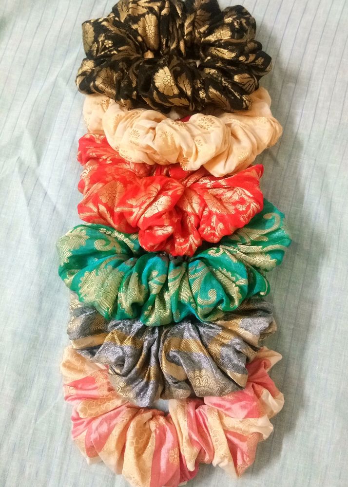 Scrunchies Multicolour (Set of 6)