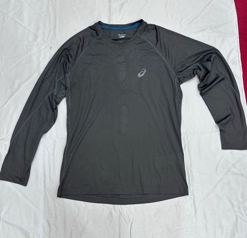 ASICS Long Sleeve Running T-Shirt Grey | Quick Dry