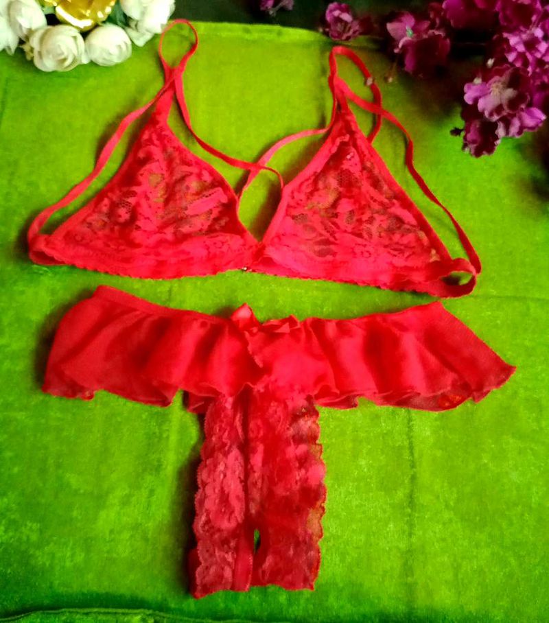 Red Lace Lingerie Set