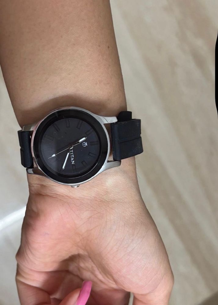 Titan Black Dial Watch