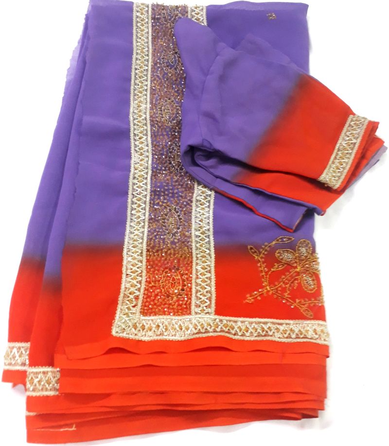 Saree blouse Eid Offer multi cut work lace kardana