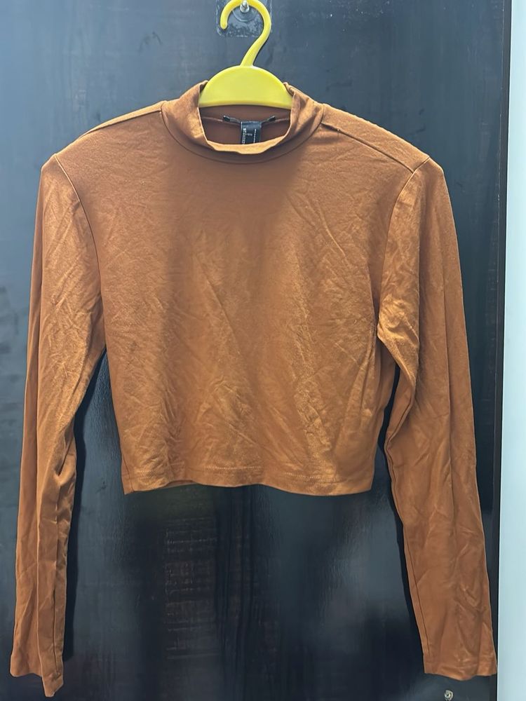 Forever 21 Crop Top - Long Sleeve