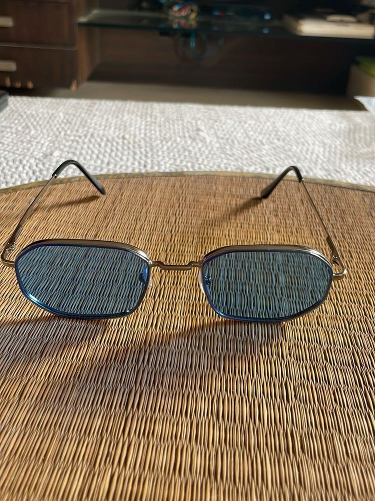Unisex New Retro Blue Lens Sunglasses