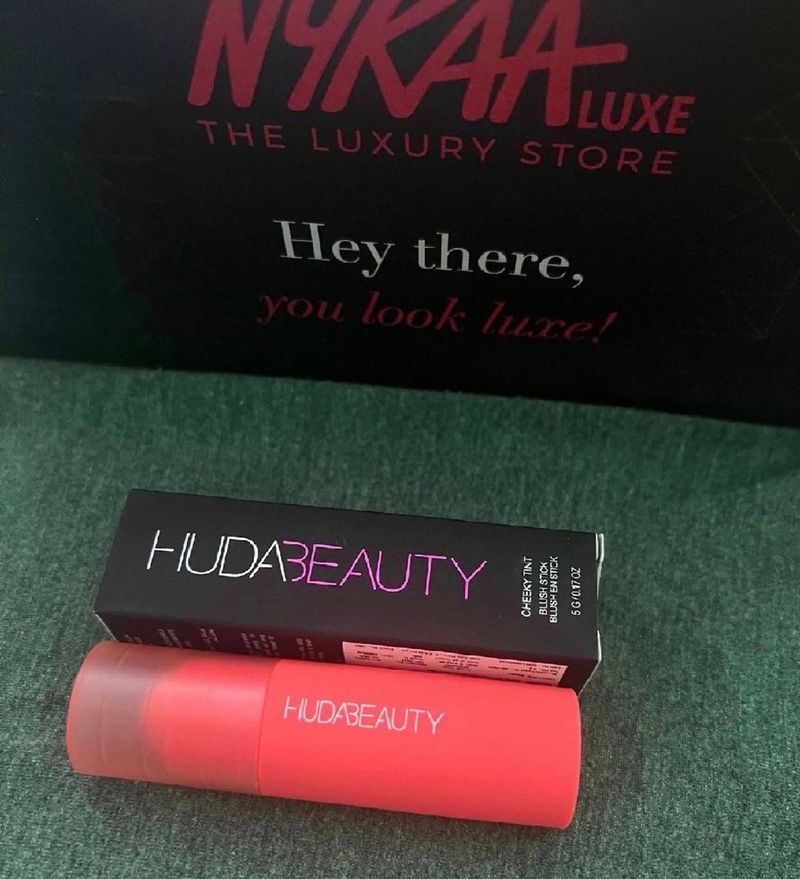 HUDA BEAUTY Cheeky Tint Blush Stick “CORAL CUTIE”