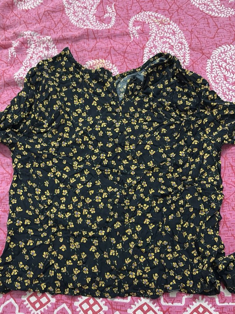 Chic Floral Print Top
