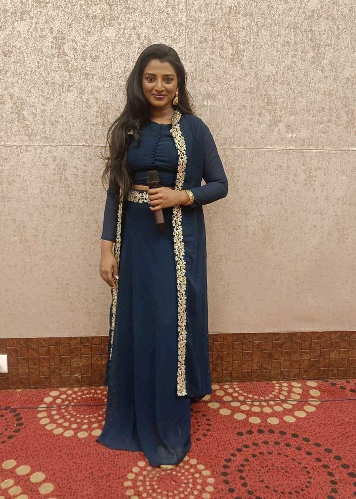 Elegant Navy Blue Embroidered Kurta Set