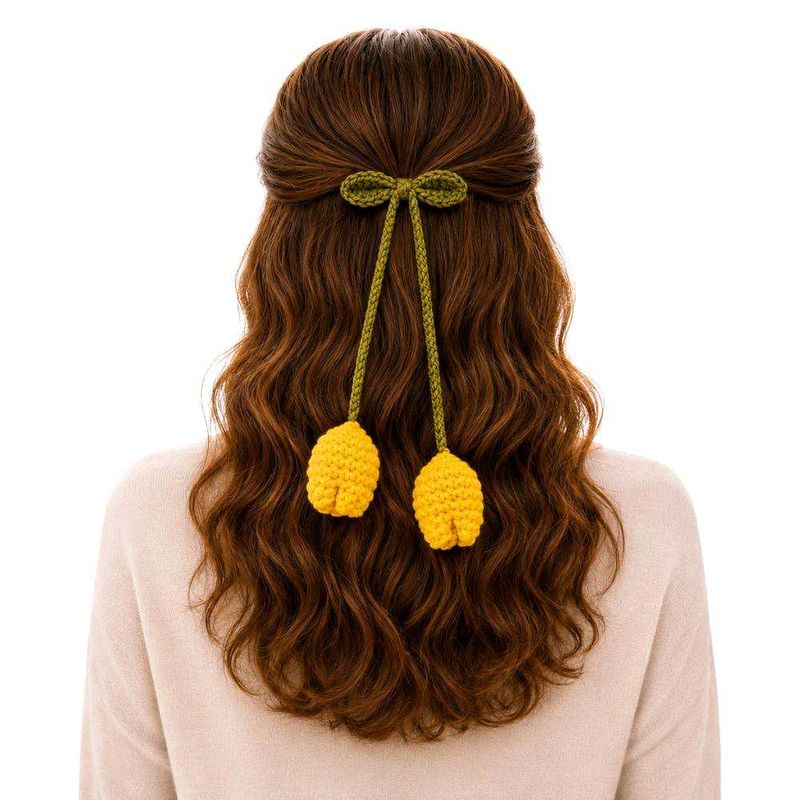 Cute Crochet Tulip Hairtie