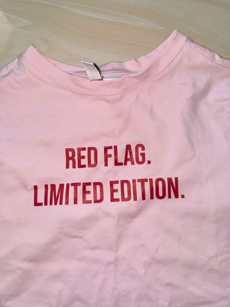 Pink "Red Flag. Limited Edition" T-Shirt