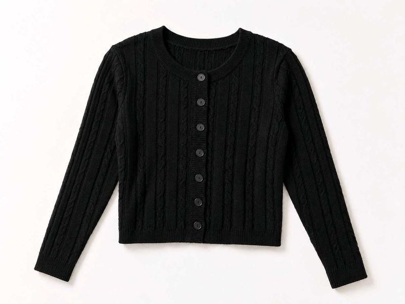 black cardigan