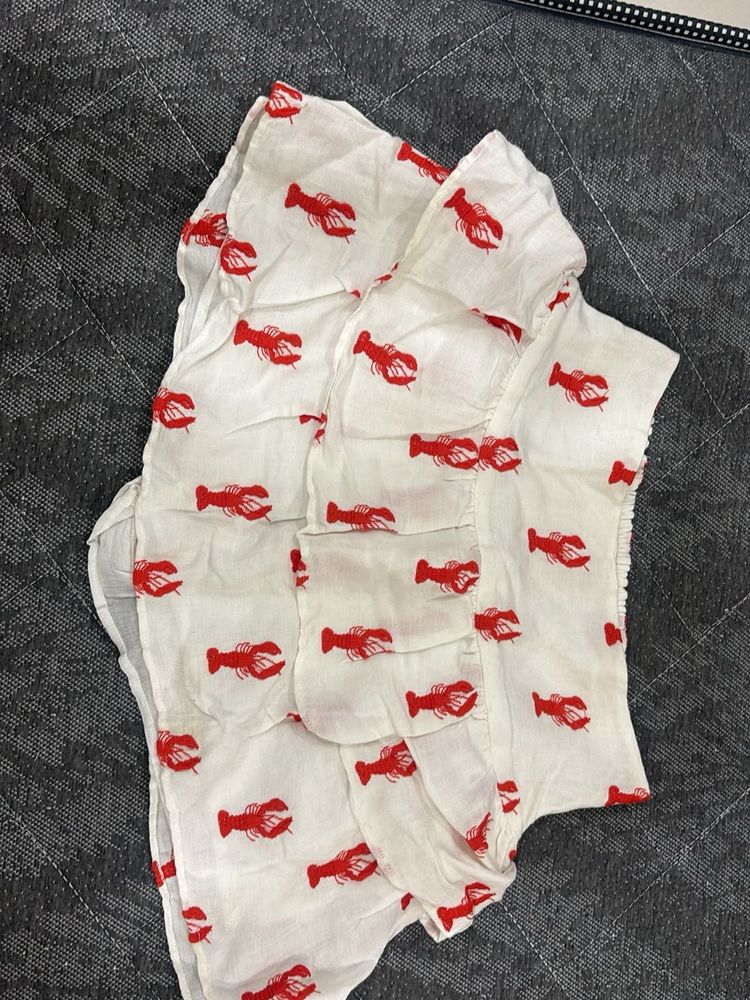 Cute Lobster Print Top