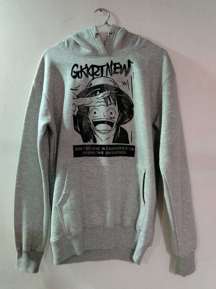 Grey luffy Graphic Hoodie