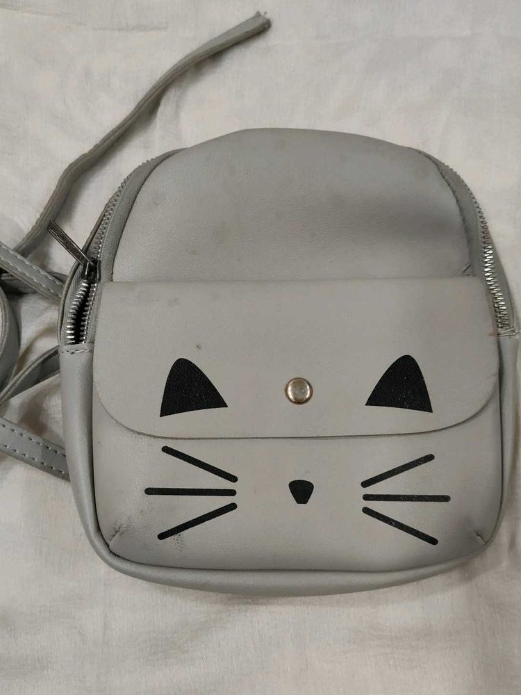 Cute Cat Face Mini Backpack