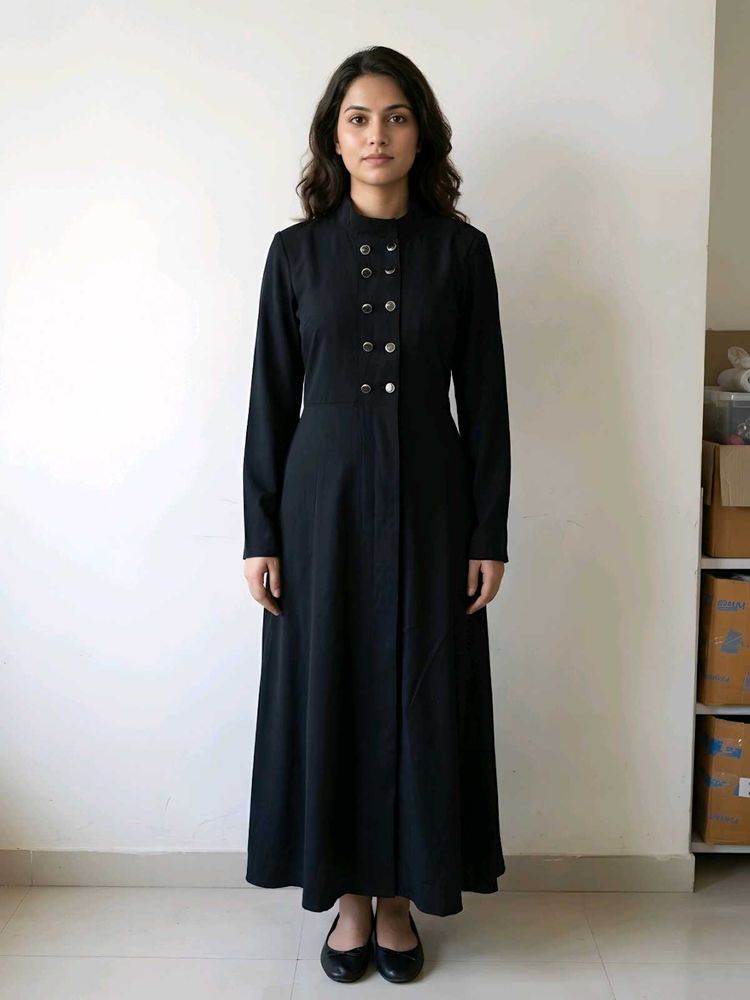 Elegant Black Maxi Dress M/L