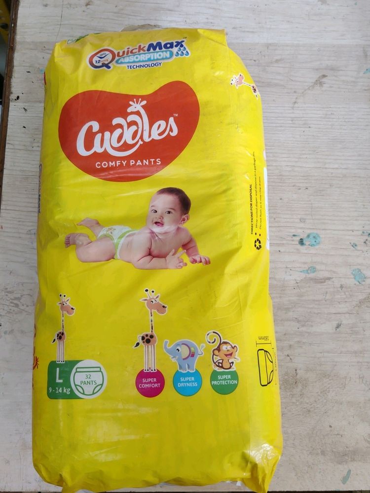 CUDDLES BABY DIAPER LARGE SIZE 34 UNIT PACK