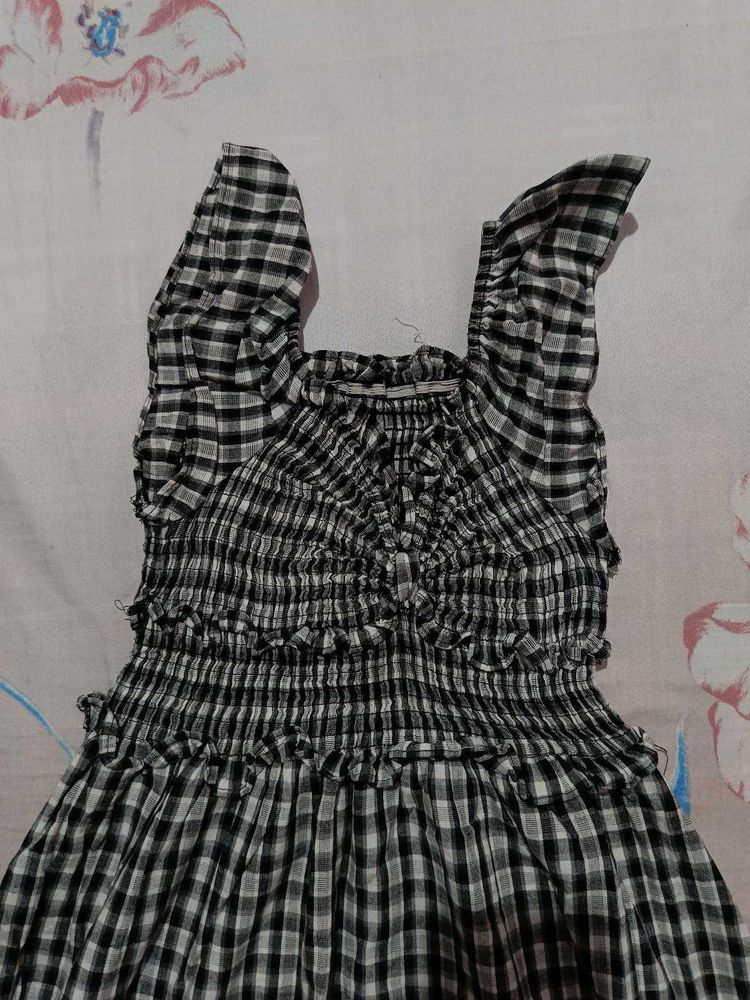 Gingham Ruffle Dress