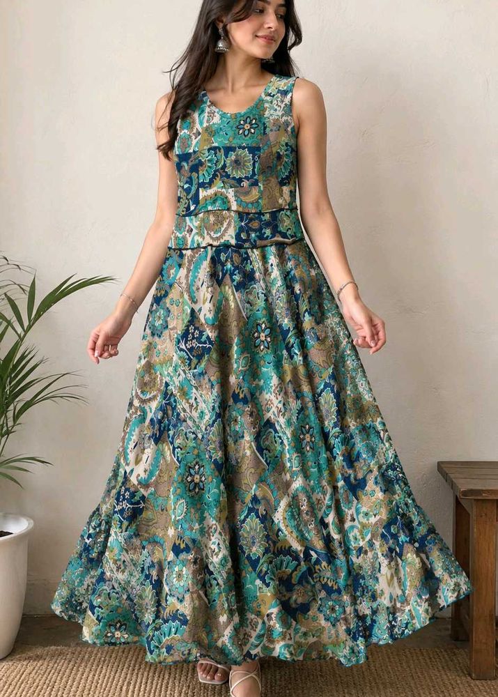 Boho Floral Print Maxi Dress