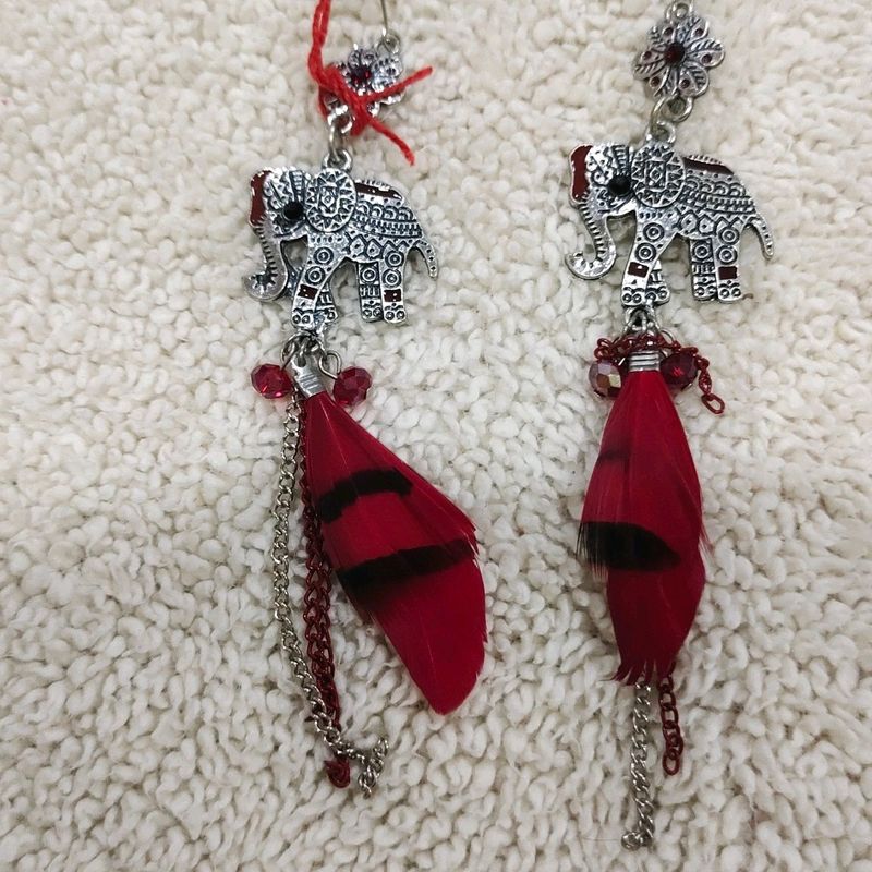 Feather earing