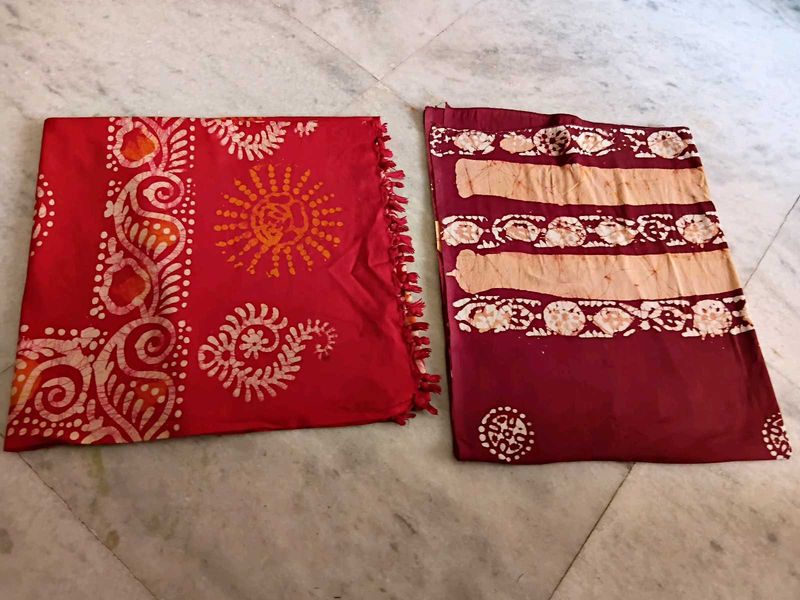 Set of 2 Red and Maroon SHAWLS